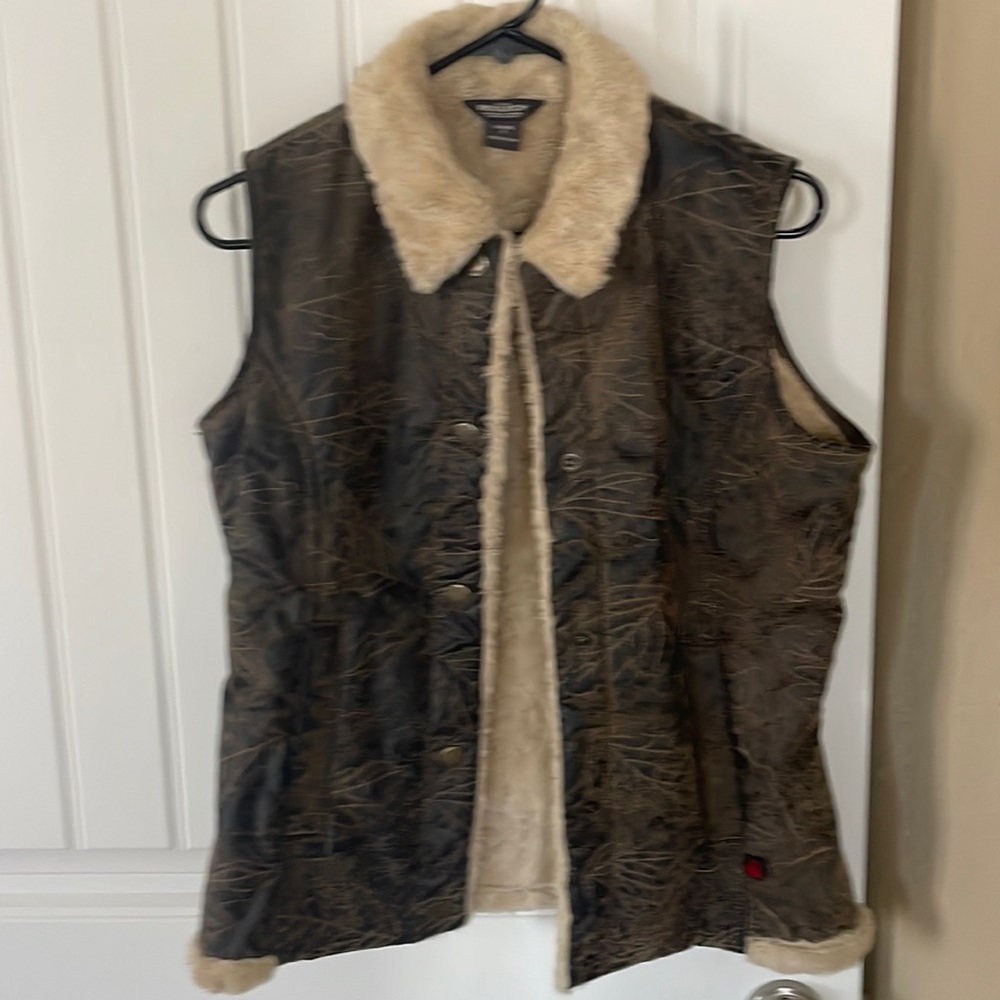 Woolrich Patterned Leather (faux fur) Vest